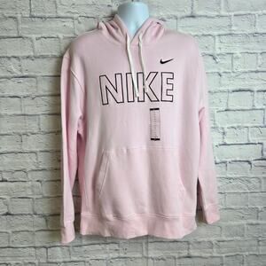 NWT Nike Hoodie Mens Size Large Pink Pullover Drawstring and Pockets